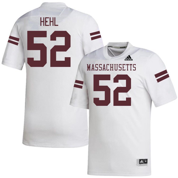 Massachusetts Minutemen #52 Erik Hehl College Football Jerseys Stitched-White